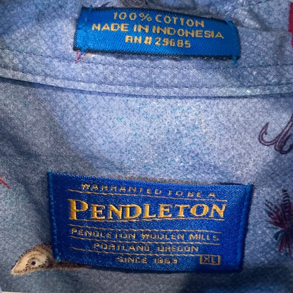 Pendleton Blue Fishing Button Down Shirt - Picture 4 of 5